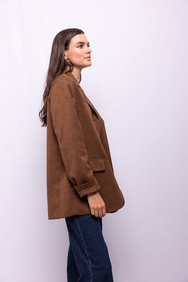 Object Blazer Marr&oacute;n oscuro