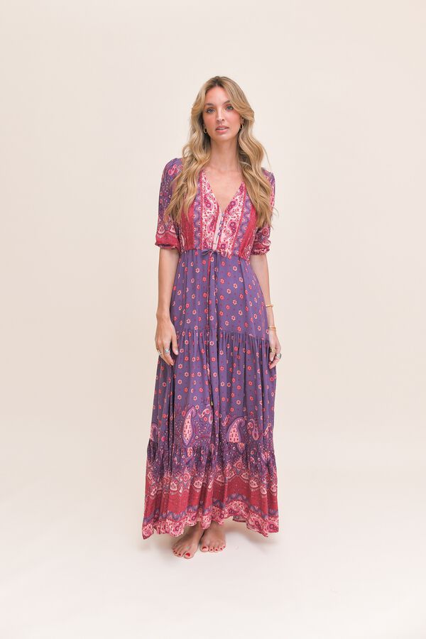 Jaase Vestido largo Tessa Morado