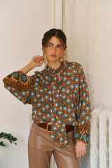 Jaase Blusa fluida Bianca Multicolor