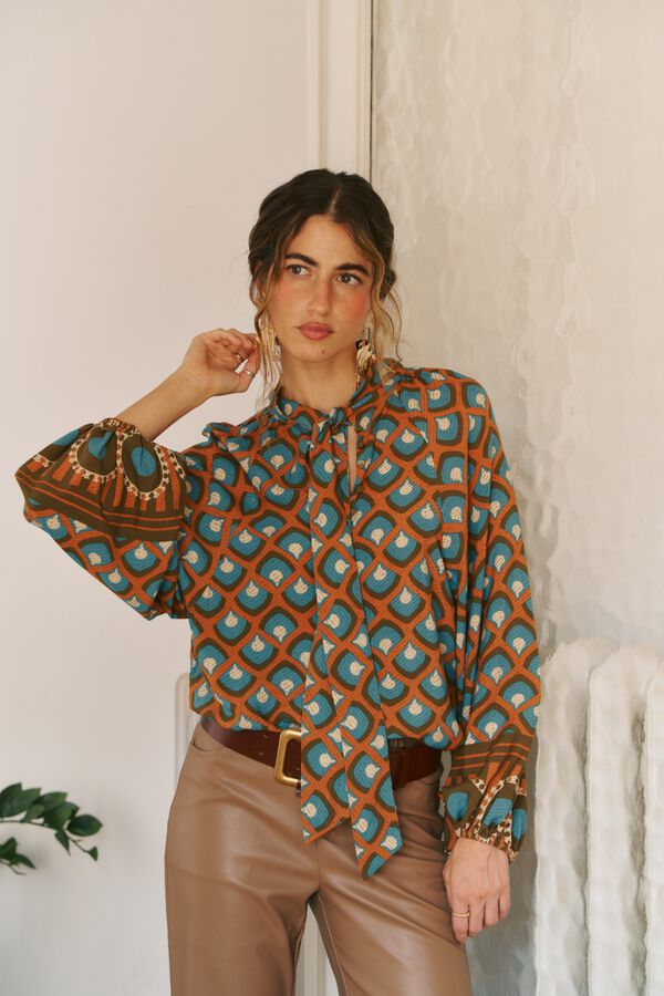 Jaase Blusa fluida Bianca Multicolor