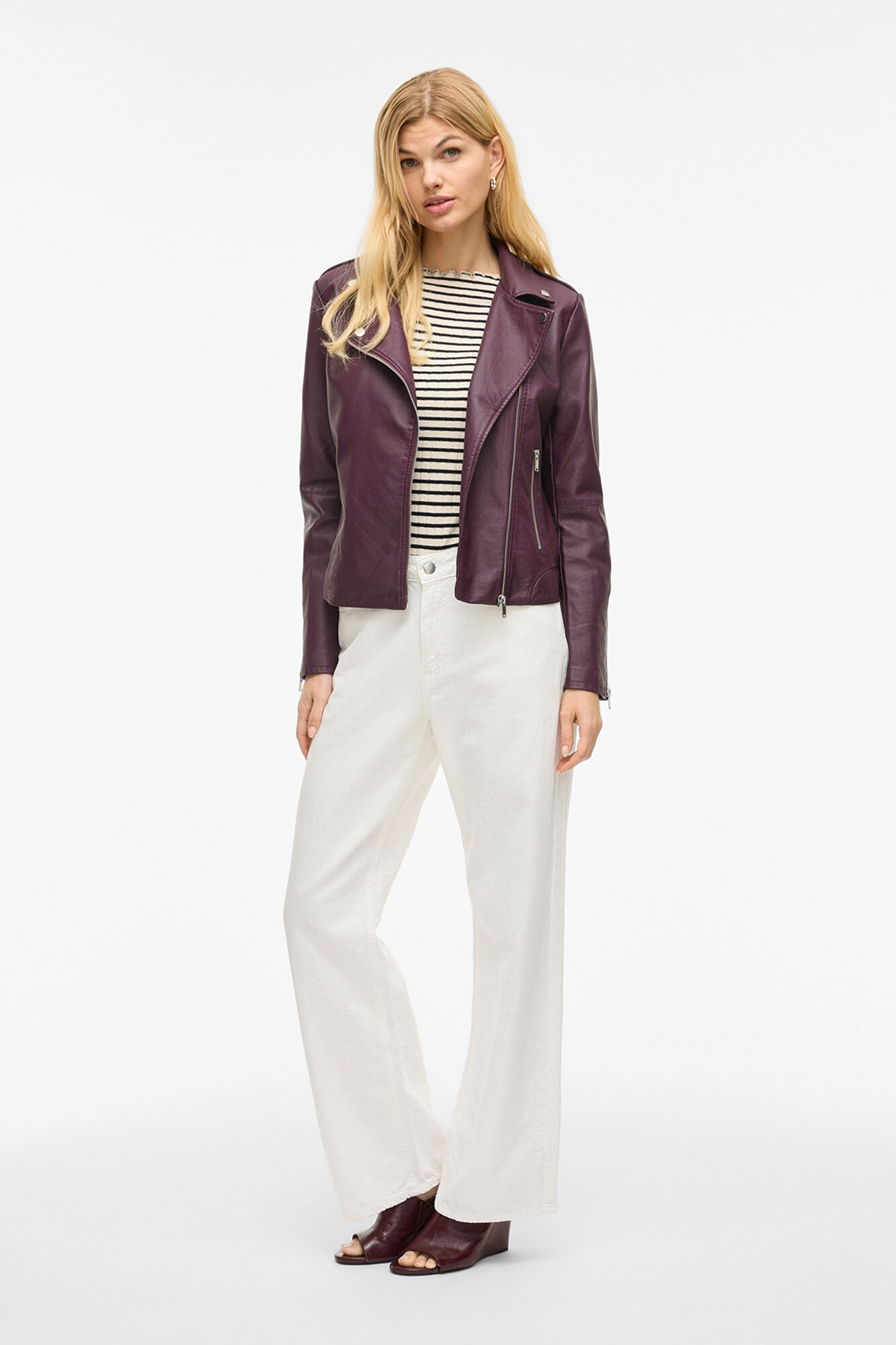 Vila Chaqueta biker polipiel