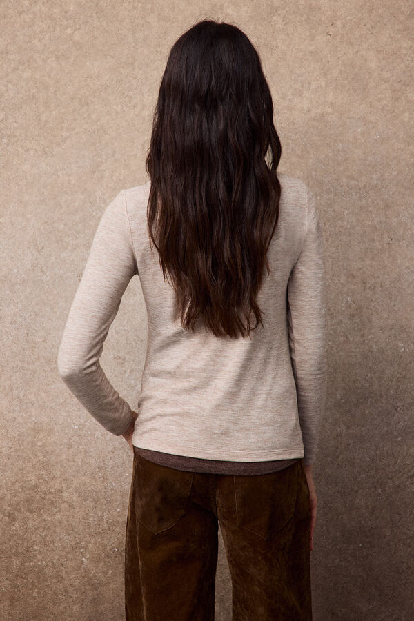 Slowlove Top frunce Beige
