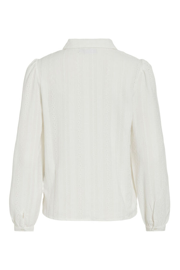 Vila Camisa manga larga con bordado ingl&eacute;s Blanco