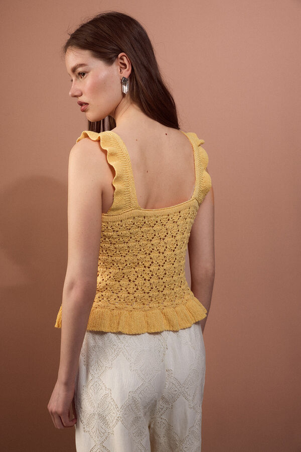 Slowlove Top punto tirantes Amarillo