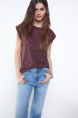 Slowlove Camiseta tachas Granate