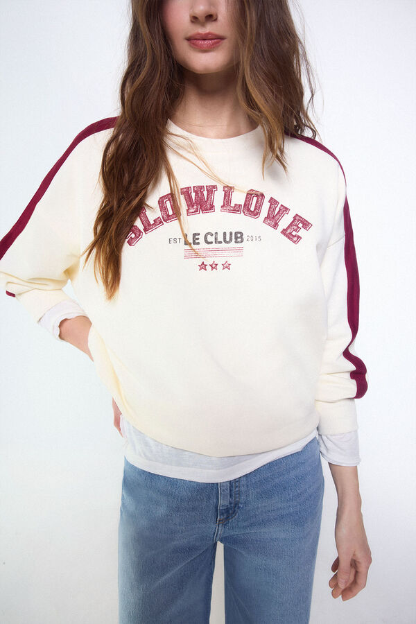 Slowlove Sudadera slowlove oversize Blanco