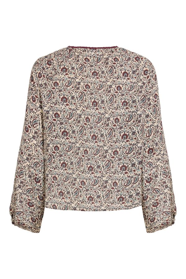 Vila Blusa estampada paisley Gris