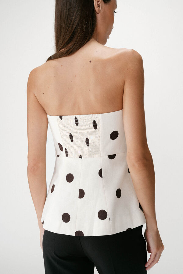 Grace & Mila Top estampado lunares Wixie Estampado blanco