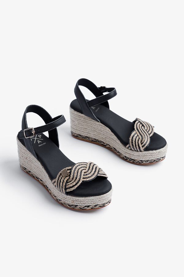 Popa Sandalia cu&ntilde;a baja se&ntilde;ora Garua Yute Negro