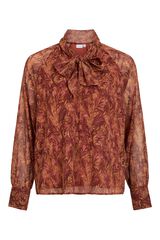 Vila Blusa lazada manga larga Granate