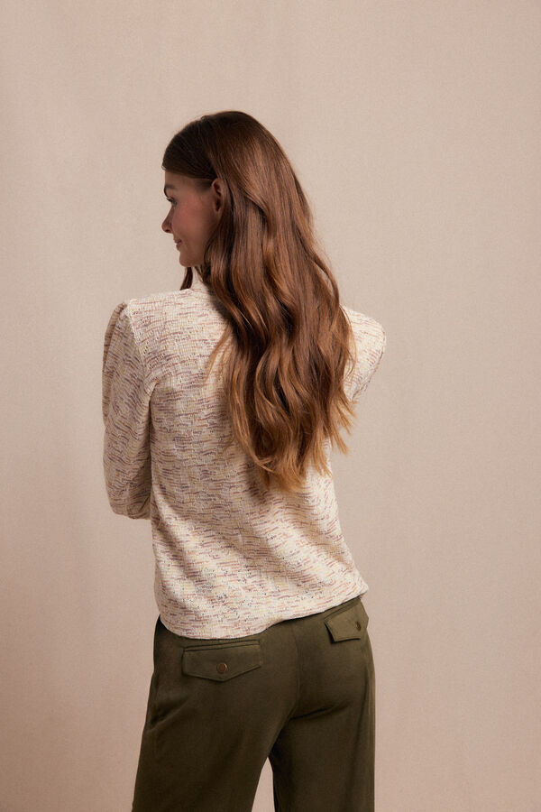 Slowlove Top estructura frunce Beige