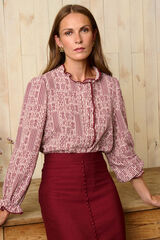 Pol&iacute;n Et Moi Camisa bordada Gabry Rojo