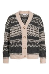 Vila C&aacute;rdigan punto jacquard Gris oscuro