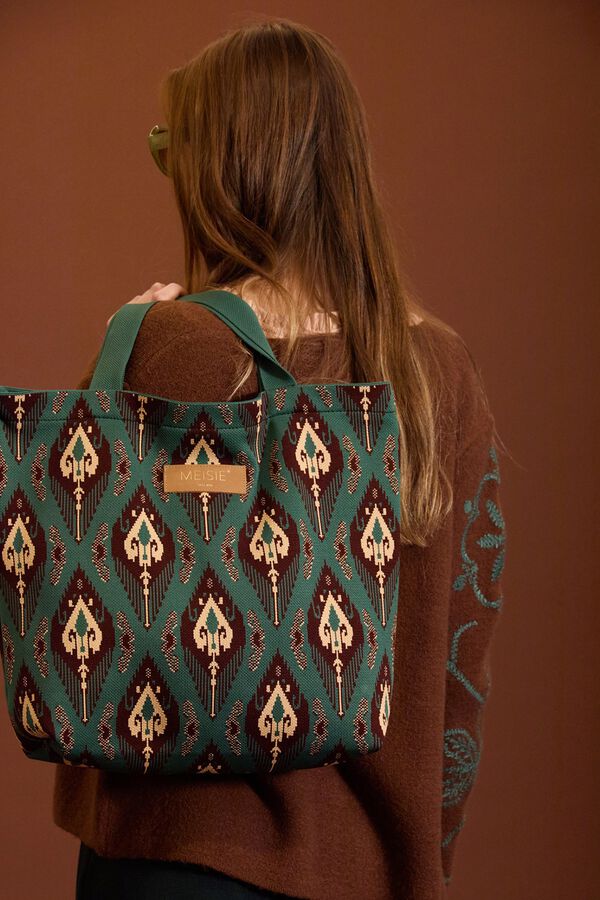 Meisie C&aacute;rdigan con lazos bordados Estampado beige