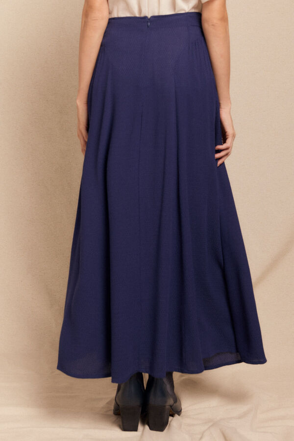 Slowlove Falda midi evasé Azul