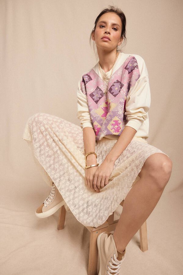 Slowlove Falda de encaje Blanco