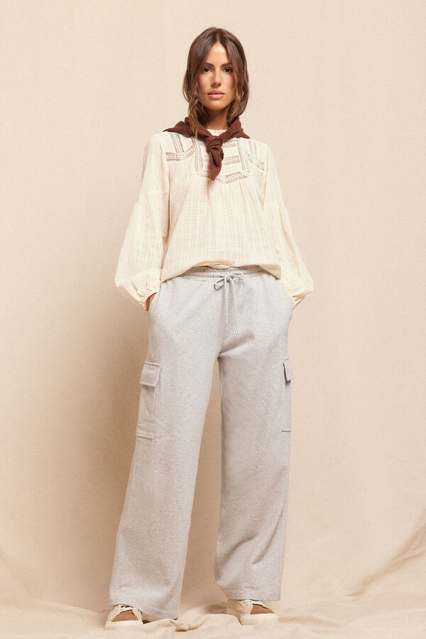 Slowlove Pantalón de chandal cargo Gris