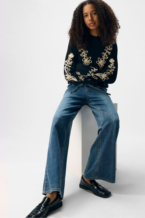 Object Pantal&oacute;n fluido tencel Azul