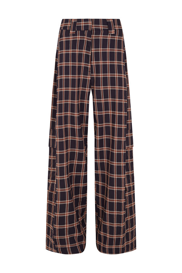 Slowlove Pantal&oacute;n corte barrel de cuadros Verde