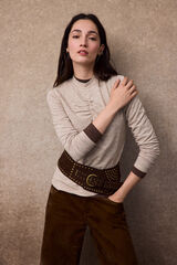 Slowlove Top frunce Beige