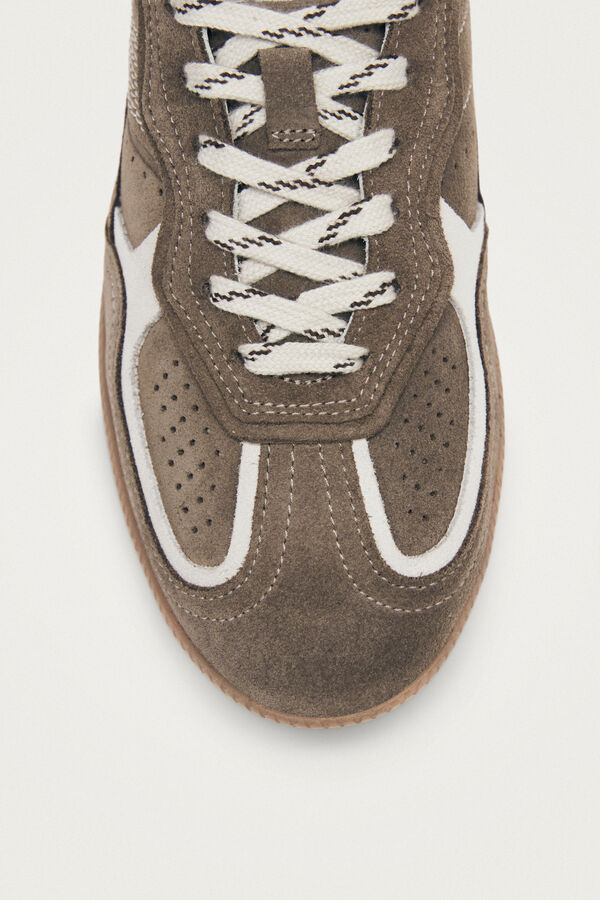 Alohas Zapatillas de cuero Tb.490 Rife Marr&oacute;n