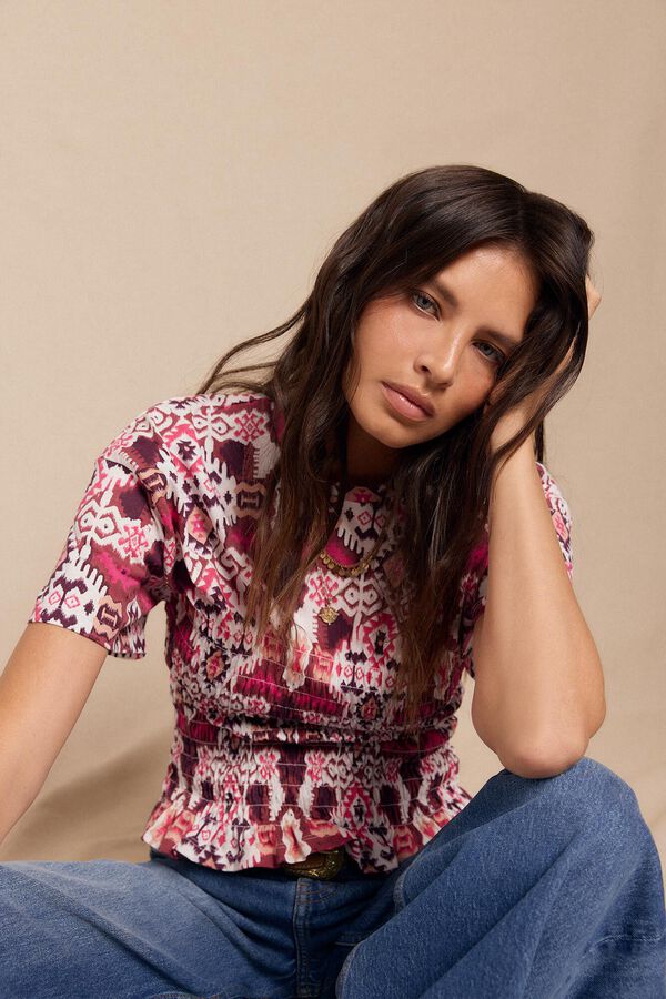 Slowlove Camiseta estampada nido abeja Multicolor