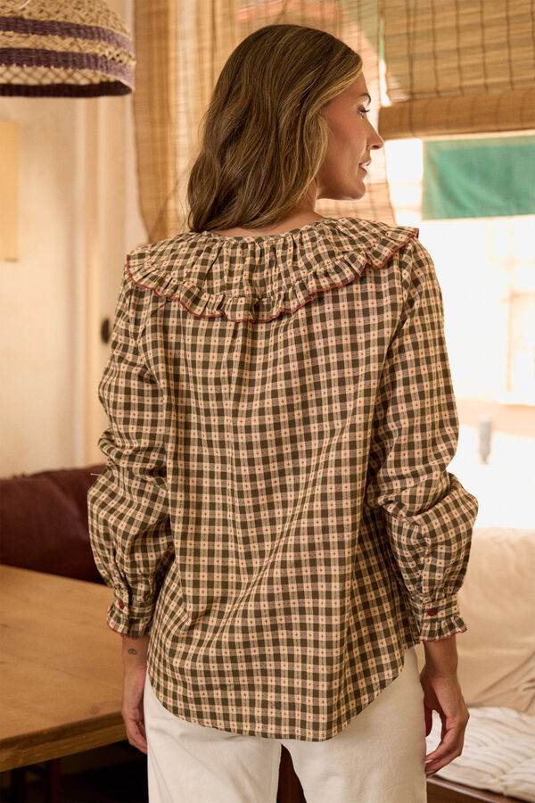 Pol&iacute;n Et Moi Camisa cuadros Johana Kaki