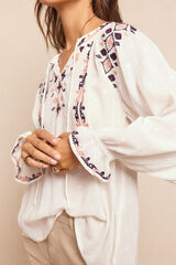 Slowlove Blusa bordada Marfil