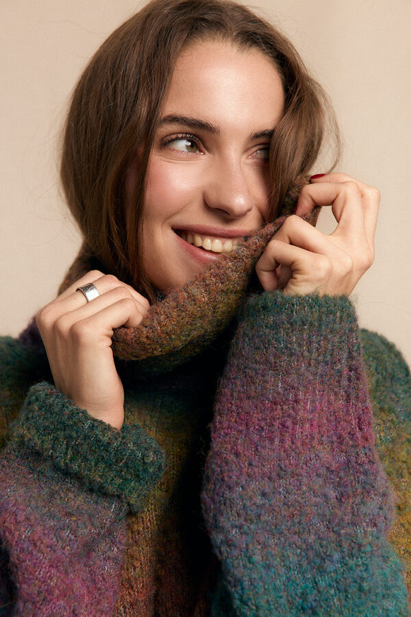 Slowlove Jersey cuello vuelto multicolor Multicolor