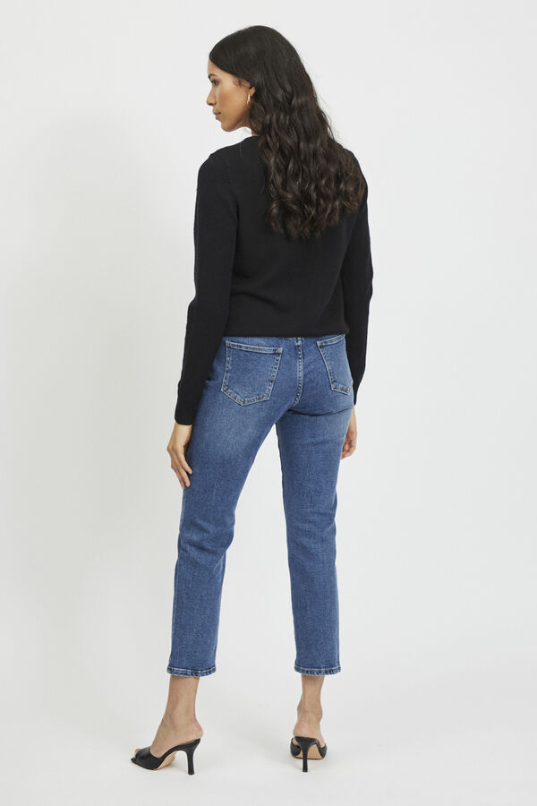 Vila Jersey b&aacute;sico de punto Negro