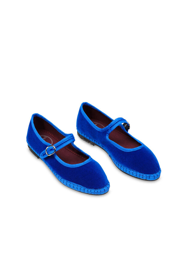 Flabelus Mery Jane de terciopelo Azul oscuro