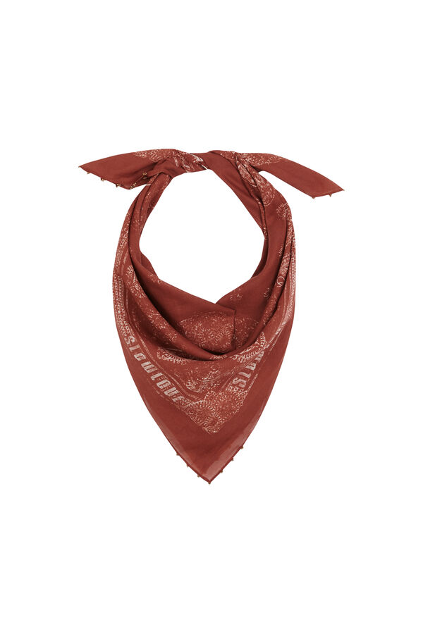 Slowlove Bandana bordada Estampado marr&oacute;n