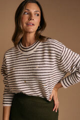 Pol&iacute;n Et Moi Jersey rayas coraz&oacute;n Trice Estampado marr&oacute;n