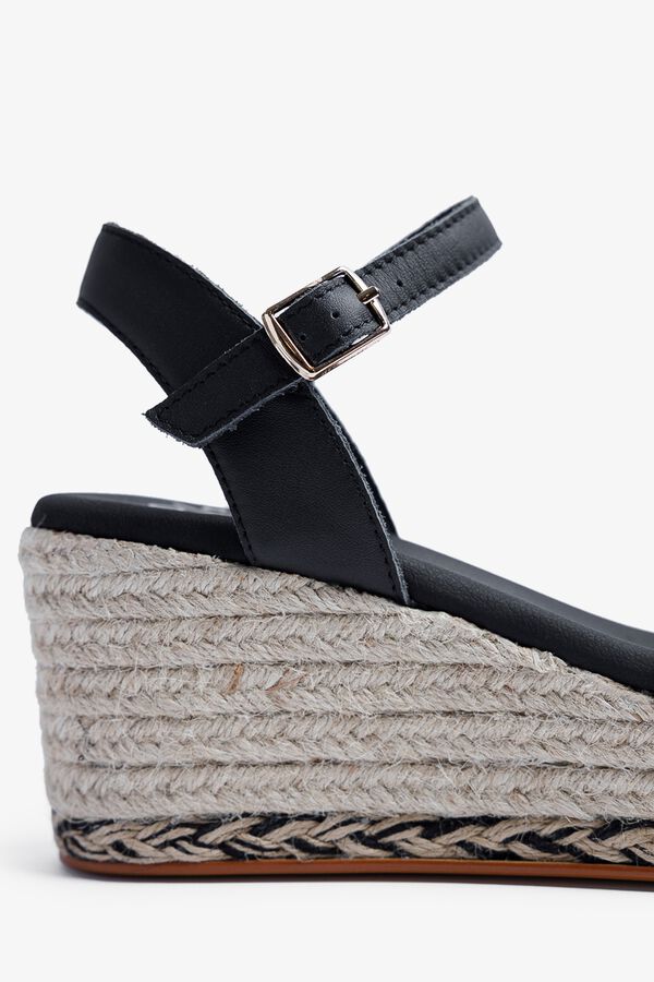 Popa Sandalia cu&ntilde;a baja se&ntilde;ora Garua Yute Negro