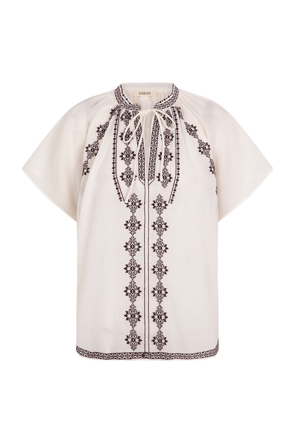 Slowlove Blusa bordados Blanco