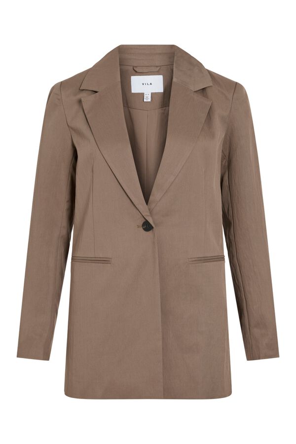 Vila Americana blazer abotonada Marr&oacute;n