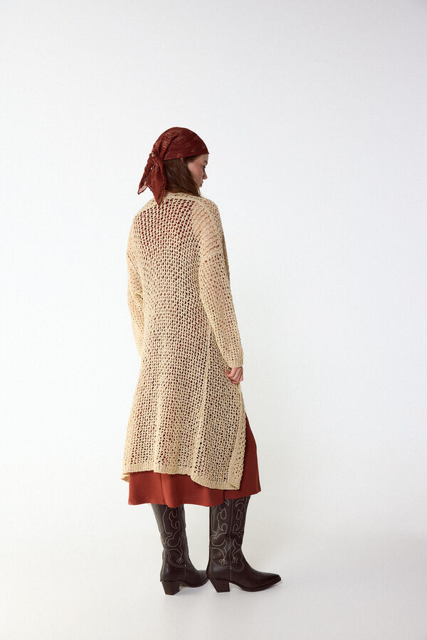 Slowlove Chaqueta punto cinta Marfil