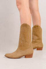 Bryan Stepwise Botas cowboy de piel Jandra Beige
