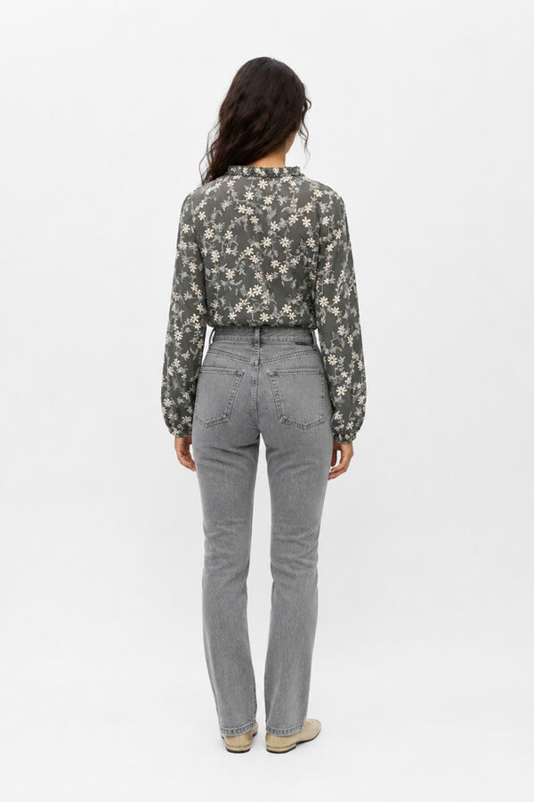 Object Blusa tejido bordado Gris