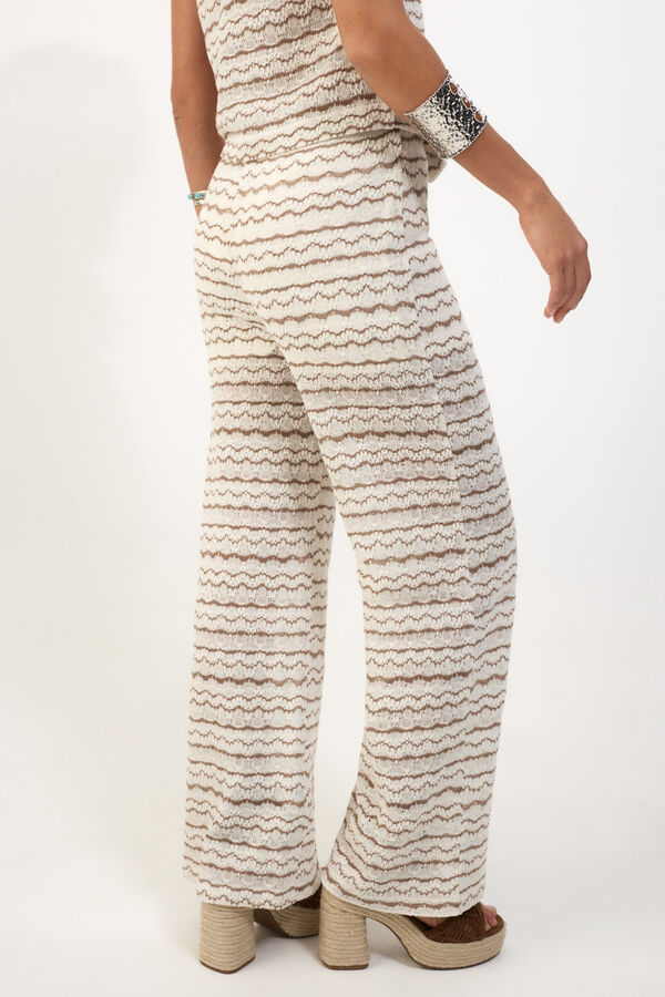 Slowlove Pantal&oacute;n de punto Estampado marr&oacute;n