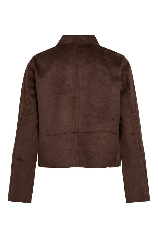 Vila Chaqueta corta efecto ante Marr&oacute;n oscuro