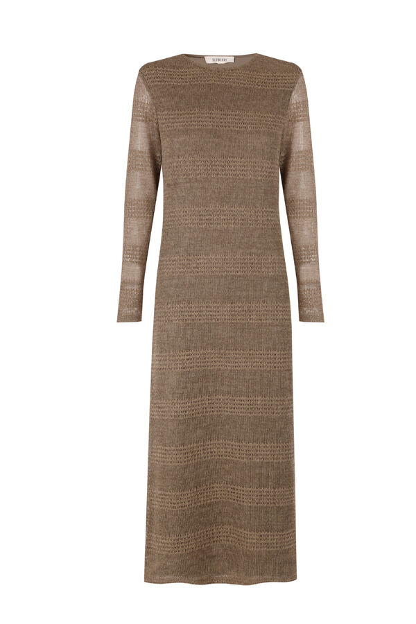 Slowlove Vestido estructura rústica Kaki