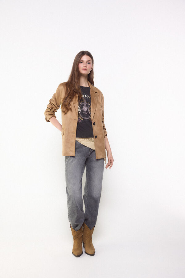 Slowlove Camiseta slowlove guitarra Gris oscuro