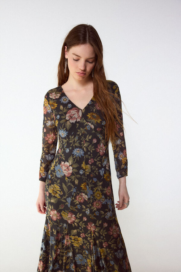 Slowlove Vestido estampado vuelo Multicolor