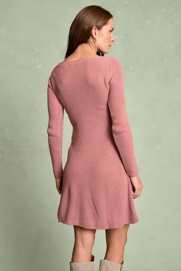 Pol&iacute;n Et Moi Vestido punto Miren Rosa