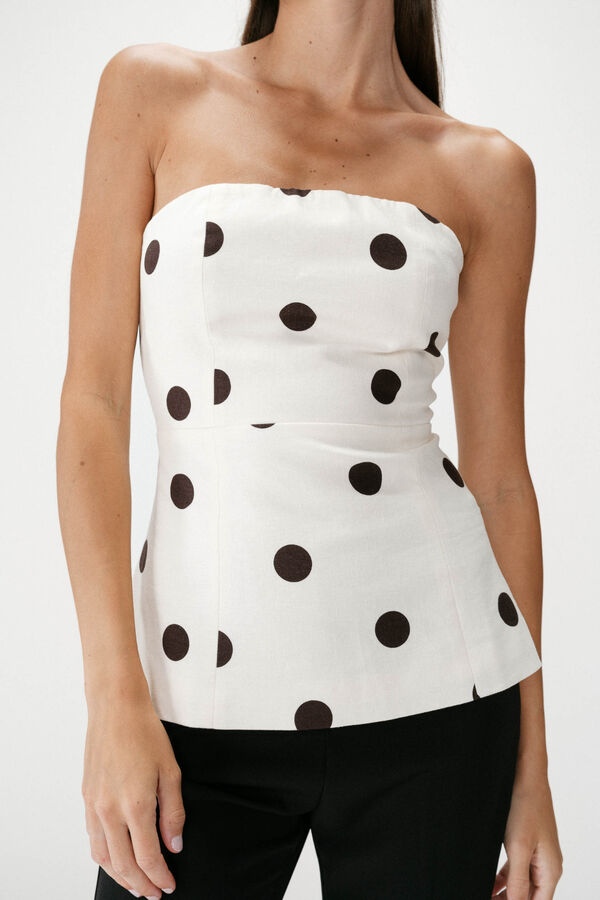 Grace & Mila Top estampado lunares Wixie Estampado blanco
