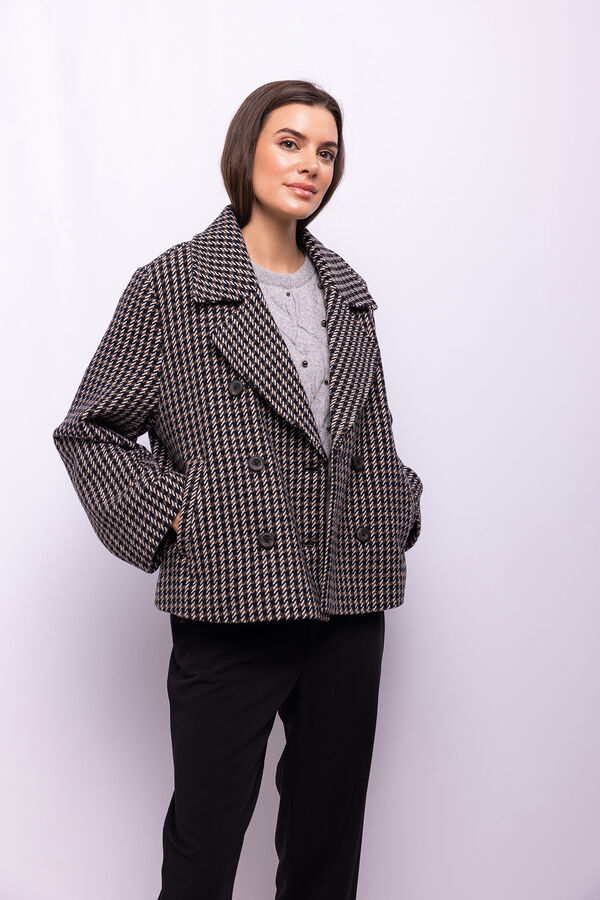 Object Abrigo tweed cuadros Multicolor
