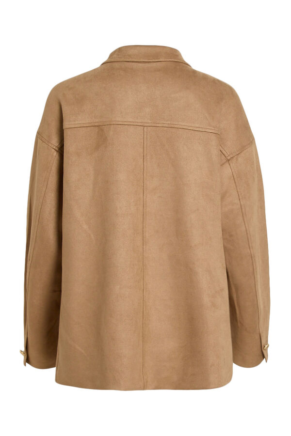 Vila Chaqueta de antelina abotonada Camel