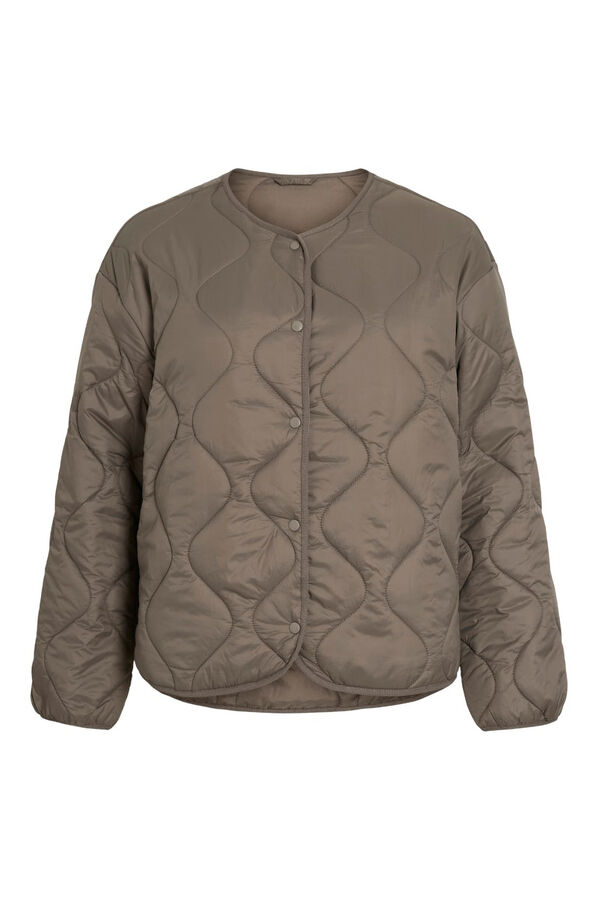 Vila Abrigo acolchado ultraligero Beige