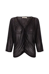 Slowlove Top fluido lurex Negro